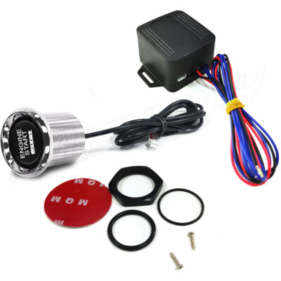 Car Ignition Switch 12V Engine Start Push Button Keyless Entry Starter Kit