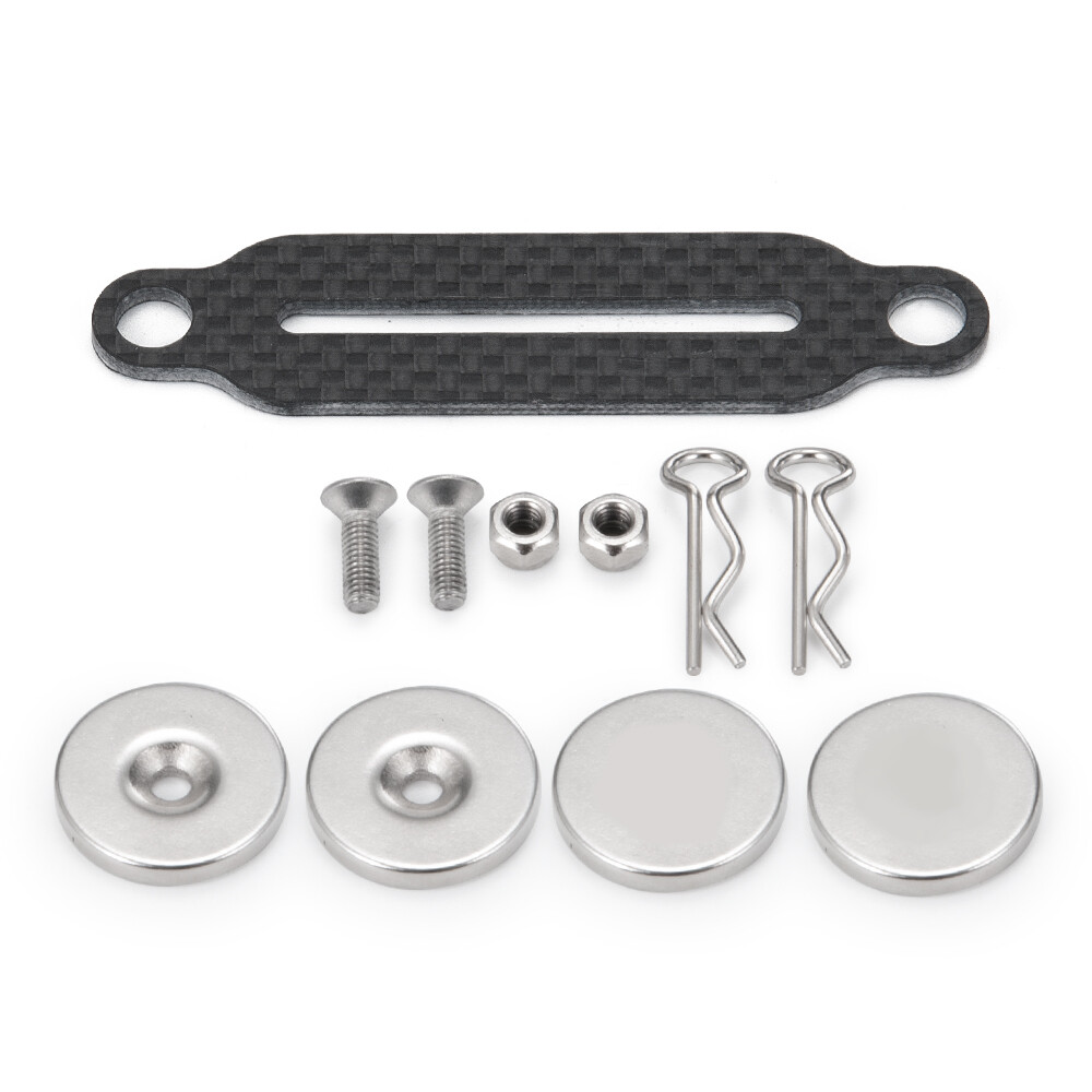Carbon Fiber Body Shell Mount Magnet Bracket for 1/10 RC Car SCX10 AX90027 90028