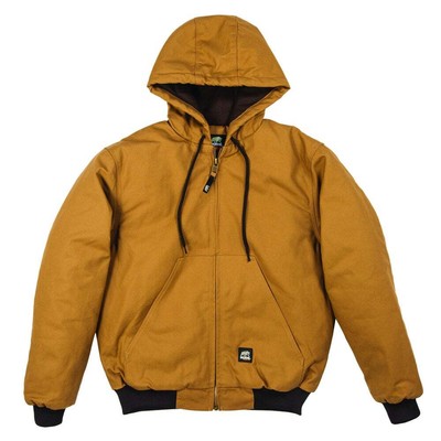 

BERNE Heritage Duck Hooded Full Zip Jacket Mens Size  Casual Athletic Outerwe, Коричневый, BERNE Heritage Duck Hooded Full Zip Jacket