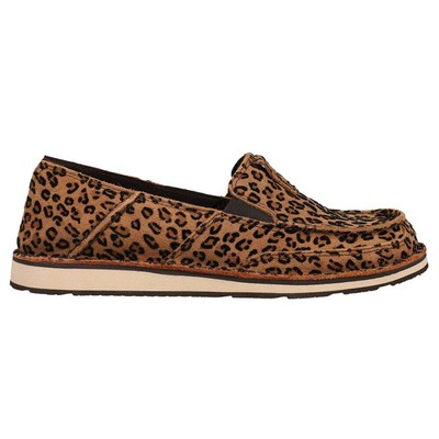 Женские мокасины Ariat Cruiser Leopard, коричневые, на плоской подошве, повседневные 10040355