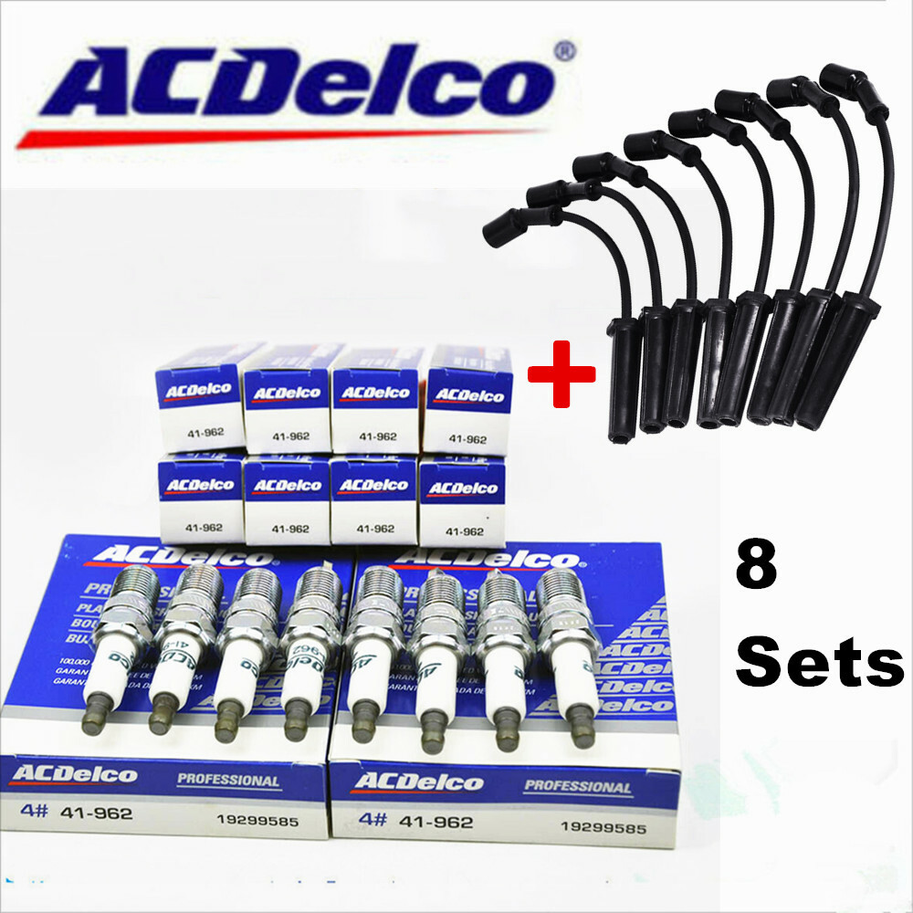 8x 9748hh Wires & Acdelco 41962 Spark Plugs Set For Chevy Gmc 4.8l 5