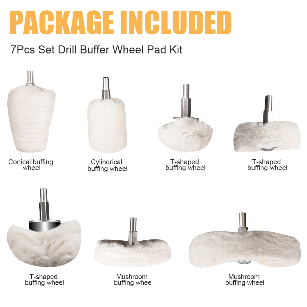 Car Motorcycle Polisher Polishing Buffing Pad Mop Wheel Kit Set for Drill Rotary