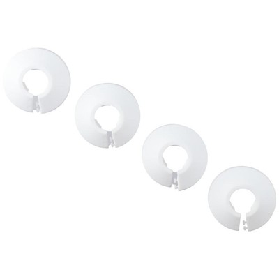 4pcs White Easy Installation Water Pipe Angle Valve Collars  Worker