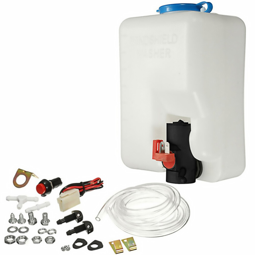 1.5L Universal Windshield Washer Pump Reservoir Kit Fluid Reservoir