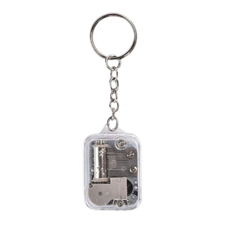 Portable Mini Unique Music Box Keychain Mechanical Movement Musical Instrument