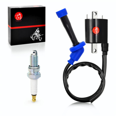 Ignition Coil & Spark Plug For Yamaha V Star 650 XVS650 1998-2016 4VR-82320-00