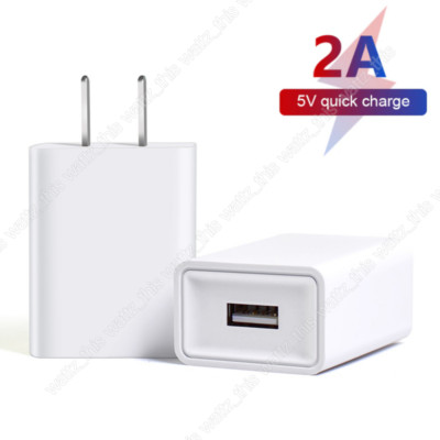 US Plug 5V 2A USB Port Wall Charger 5 Volt 2 Amp AC-DC Power Adapter Converter