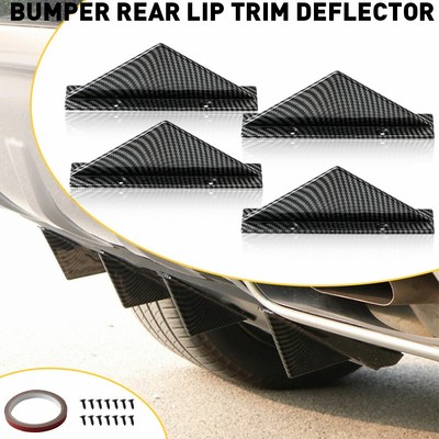 Carbon Lower Rear Style Bumper Diffuser Spoiler Fin Lip Wing Splitter Protec O
