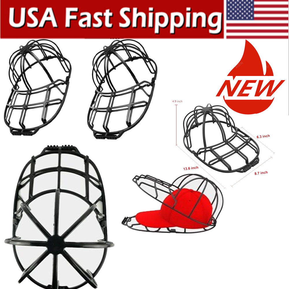Washer Baseball Cap Cleaner Machine Washing Cage Holder Frame Net Bl-2packs