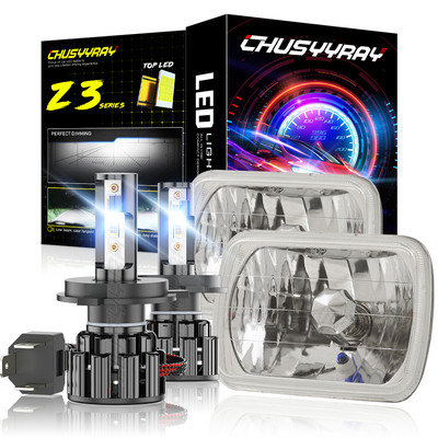 7x6'' Led Headlight Conversion Kit Hi/Lo Beam for Ford F 150 F 250 F 350 Trucks