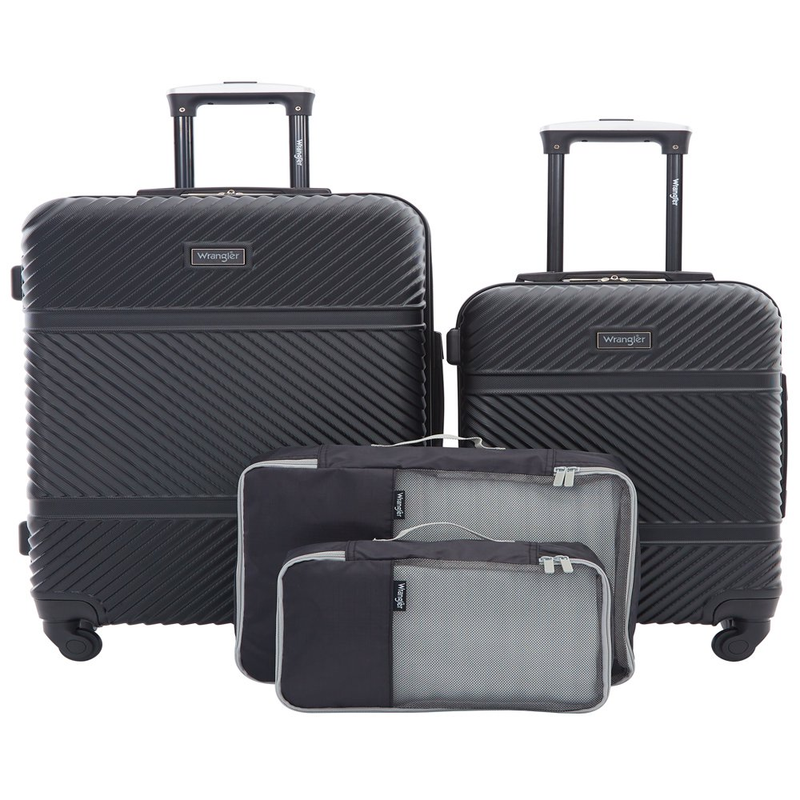 HARDSIDE LUGGAGE SET 4 Piece Wheeled with 20" & 25" Suitcases Choose Your Color