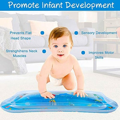 JUOIFIP Activity Centers Inflatable Tummy Time Premium Water Mat Infants 