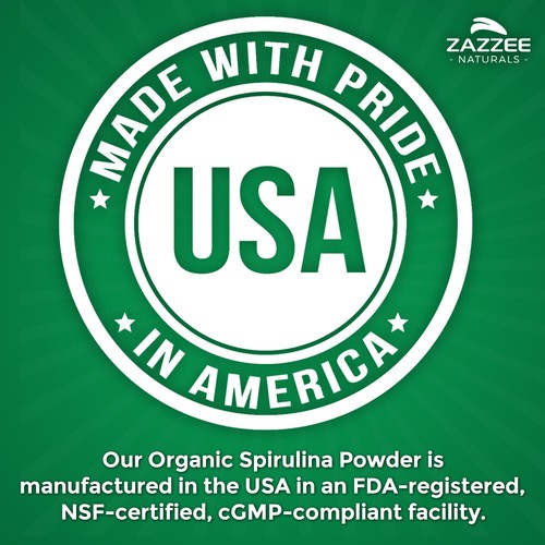 Organic Spirulina Powder 2.2 Pounds (1 KG) 100% Pure Non-GMO USDA Non-Irradiated