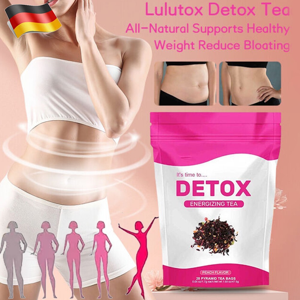 5x Lulutox Tee Gewichtsverlust,hilft Blähungen zureduzieren,Detox Energizing Tee