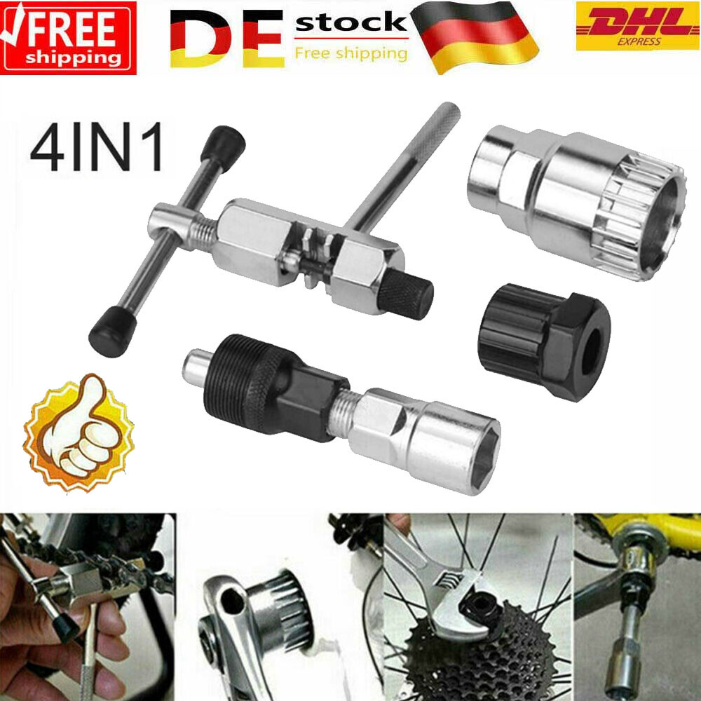 Fahrradwerkzeug Reparatur Tretlager Kurbelabzieher Kettenschneider Cutter 4in1