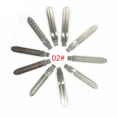 10pcs/lot Type 02 Metal Blank Uncut Flip KEYDIY / VVDI / JMD Remote Key Blade