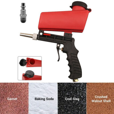 2024 Portable Handheld Air Compressor Speed Sand Gun Blaster SandBlasting 1/4 in