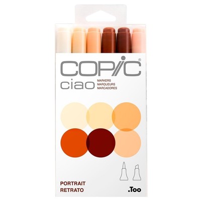Copic I6-Skin Ciao Markers, Skin, Portrait, 6-Pack