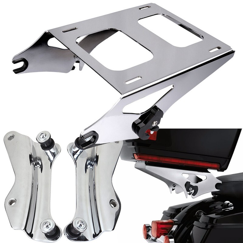 Detachable Two-Up Tour Pack Rack Mount With Docking Kit For Harley Touring 2014-Up