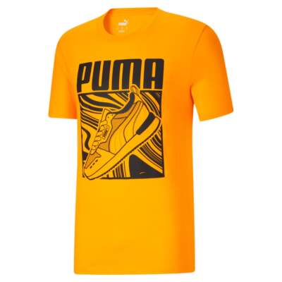 

Puma Rider Comic Logo Футболка с круглым вырезом и короткими рукавами Мужские оранжевые повседневные топы 674, Оранжевый, Puma Rider Comic Logo Crew Neck Short Sleeve T-Shirt