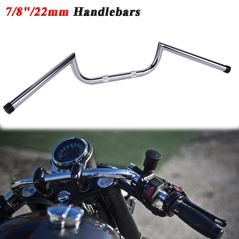7/8" Black Cafe Racer Clubman Handlebars - Universal Fit For Honda CB, Yamaha XS, Suzuki GS & More
