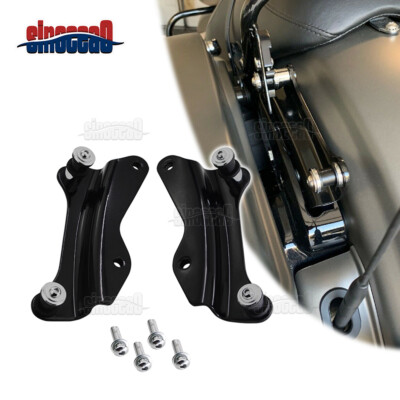 Black Backrest Sissy Bar Mount Kit Docking Hardware For Harley Touring Model 14+