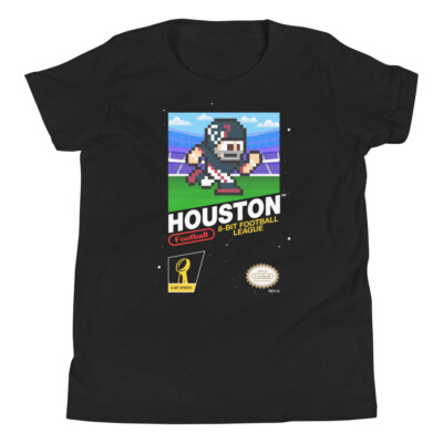 Houston Texans Football 8-bit Retro Nintendo Jersey Youth Kid Child Boys T-Shirt