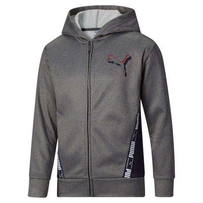 

Puma Amplified Pack Fleece Zip Up Jacket Youth Boys Grey Casual Athletic Outerwe, Puma Amplified Pack Fleece Zip Up Jacket Youth