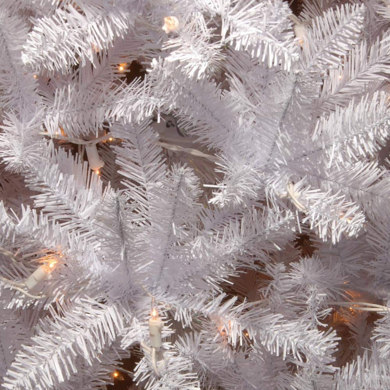 6.5 ft. kingswood white fir pencil artificial christmas tree with clear lig