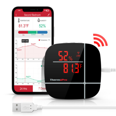 ThermoPro TP-90 Smart Thermometer & Hygrometer  Wireless Hygrometer