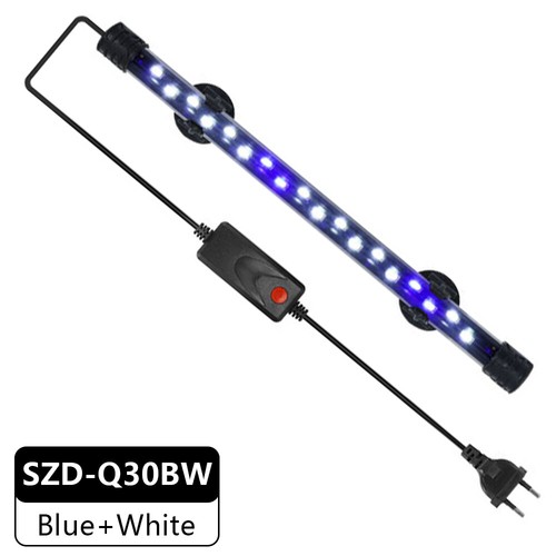 Underwater Aquarium Air Bubble LED Light Fish Tank RGB Submersible Lamp + Switch