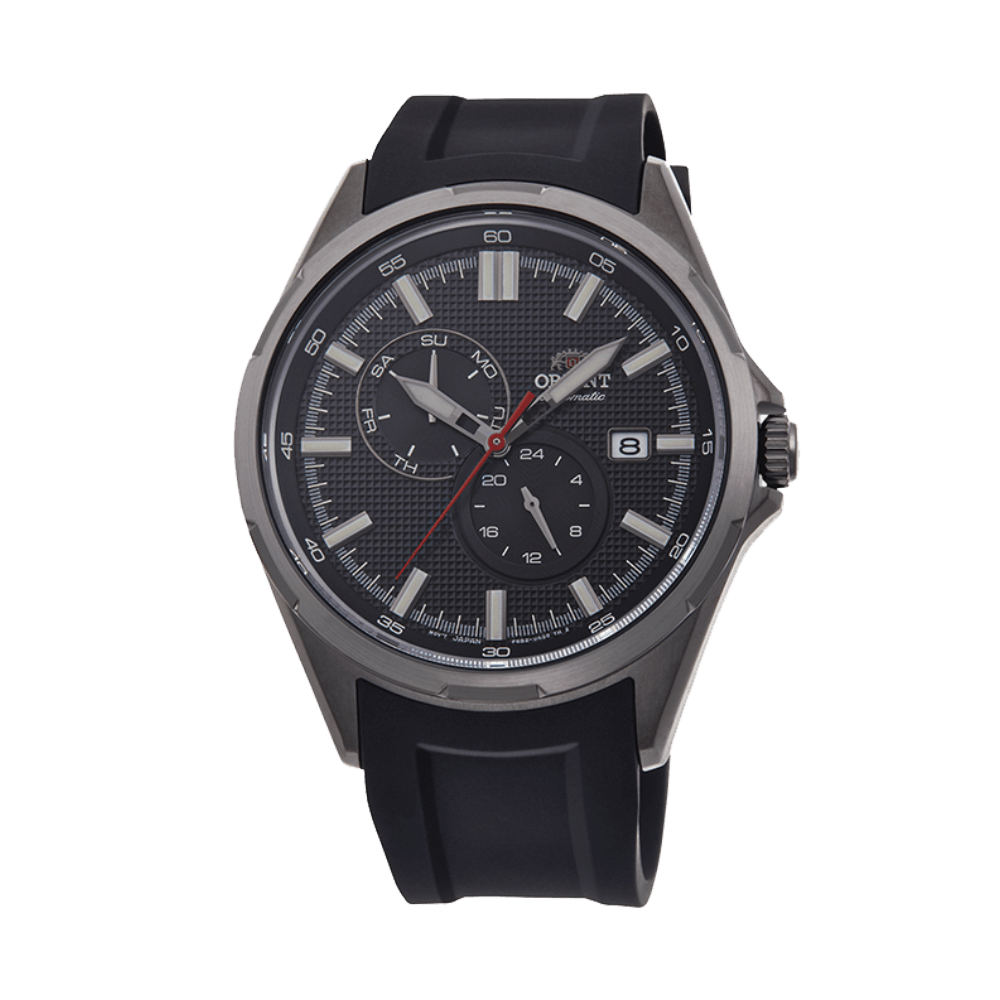 Pre-owned Orient Defender Day Date Sports Automatic Watch Black Dial Ak0605b Made In Japan