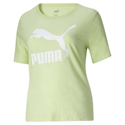 

Puma Classics Logo Crew Neck Short Sleeve TShirt Pl Womens Green Casual Tops 531, Зеленый