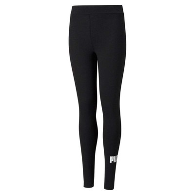 

Леггинсы с металлическим логотипом Puma Essentials+, черные повседневные спортивные штаны для мальчиков, 58705, Черный, Puma Essentials+ Metallic Logo Leggings