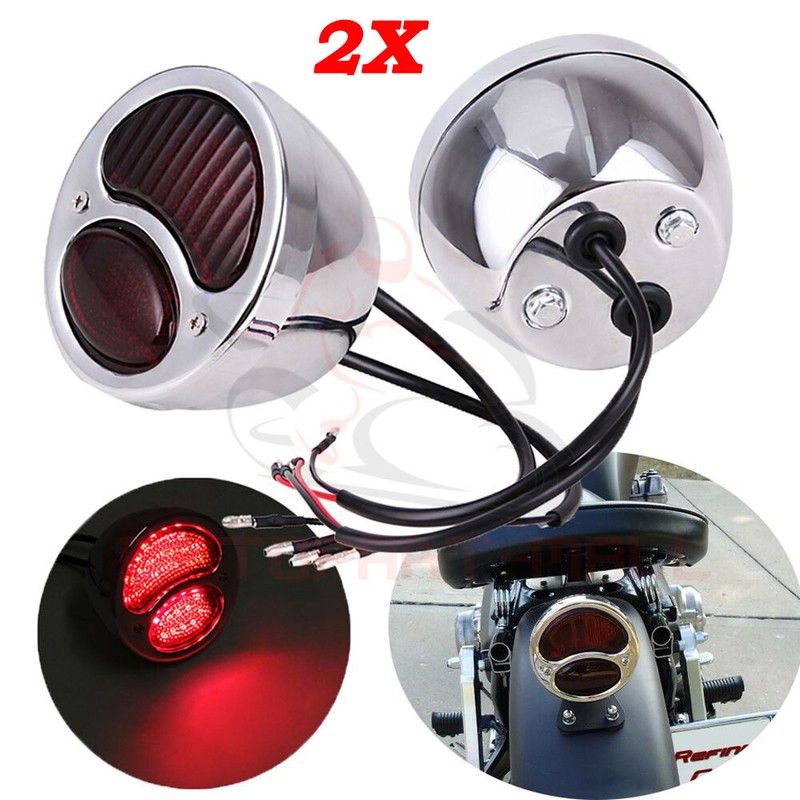 2x Motorcycle LED for Ford Duolamp Model A Custom Tail Light Bobber