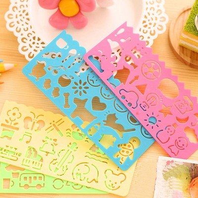 Toy Template Plastic Creative Fun Children Drawing Ruler