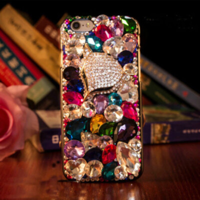 Handmade Luxury Bling Diamond Rhinestone Crystal Jewelled Back Phone Case Cover