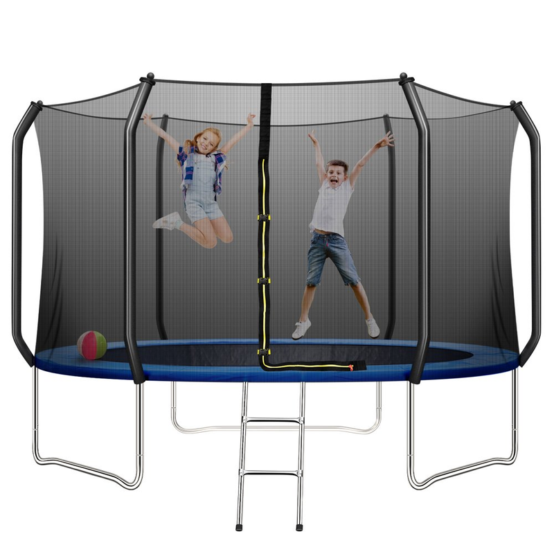 10FT Trampoline for Kids/Adult with 6FT Enclosure Net, 661LBS Capacity 3-4 Kids