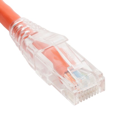 Icc Cat6 Patch Cord with Clear Boot and 1' Orange Cable