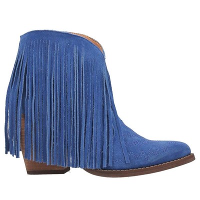 

Dingo Tangles Fringe Snip Toe Pull On Boots Женские синие повседневные ботинки DI908-400, Синий, Dingo Tangles Fringe Snip Toe Pull On Booties