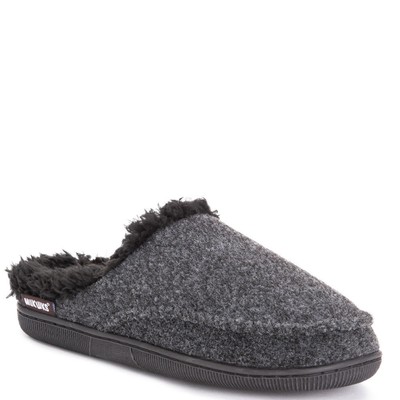 

MUK LUKS Мужские тапочки-сабо из искусственной шерсти, Black/heather