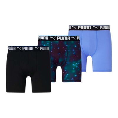 Мужские трусы-боксеры Puma 3Pack Sportstyle с абстрактными принтами, черные 85943403