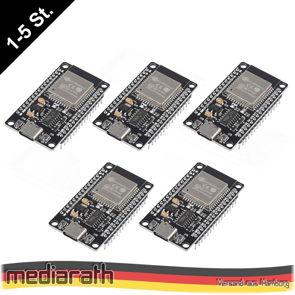 NodeMCU ESP32 WROOM32 WiFi Bluetooth Dev Kit Arduino Espressif USB-C Tasmota 15