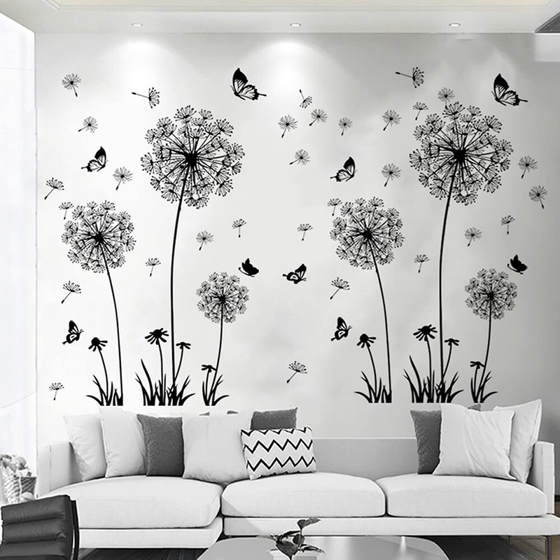 Spring Dandelion Flower Wall Stickers Decal Removable Home Art DIY
