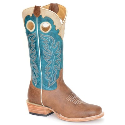 

Roper Rideem Cowgirl Square Toe Cowboy Womens Blue Casual Boots 09-021-7027-85, Синий, Roper Ride'em Cowgirl Square Toe Cowboy