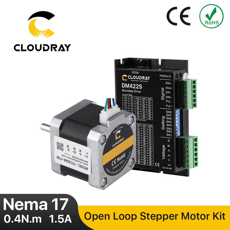 Nema 17 Open Loop Stepper Motor Driver Kit 0.4N.m 1.5A Stepper Driver 1.0A-5.0A