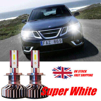 2x Saab 9-3 YS3F 501 Bright Xenon White 8SMD LED Canbus Number Plate Light Bulbs