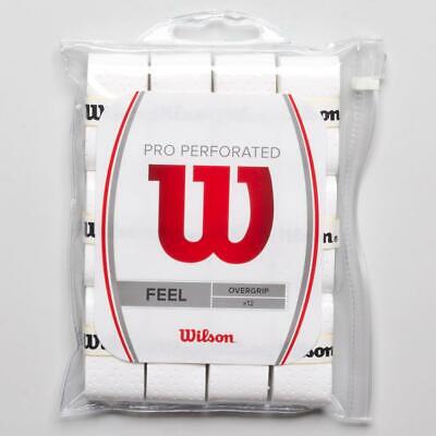 NEW Wilson Pro tennis Overgrip PERFORATED 12 Pack - White