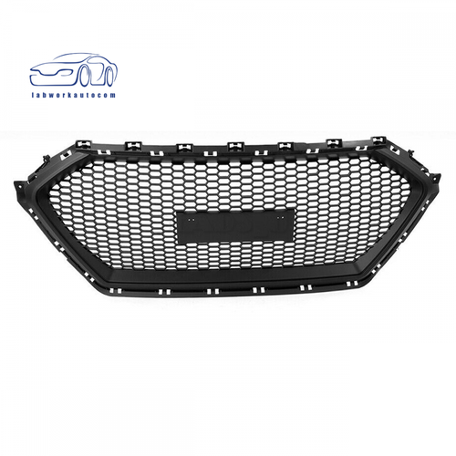 Front Grille For Hyundai Elantra 2017-2018 Matte Black Sedan Honeycomb Style