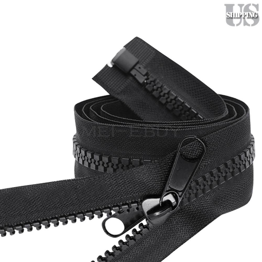 10 Heavy Duty Separating Double Pull Metal Slider Marine Grade Zipper